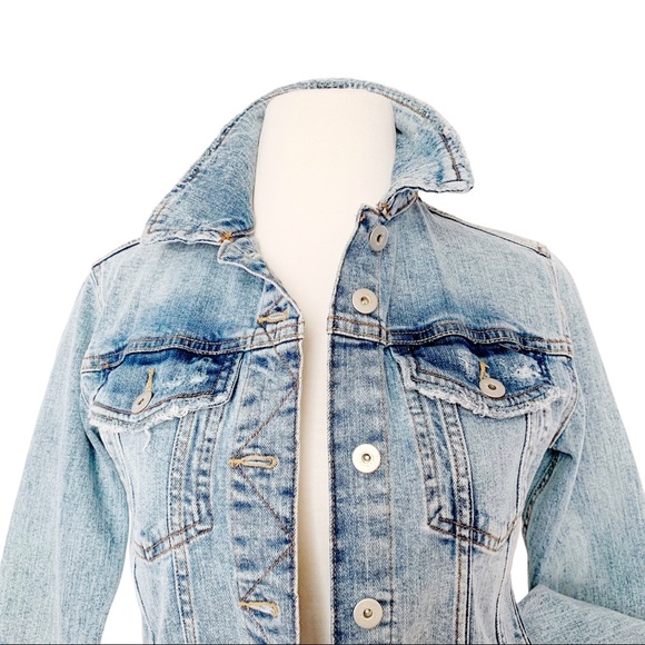 Zara light wash classic denim jacket size XS - Picture 4 of 8